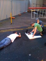 Street filming - arm break scene.jpg Street filming - arm break scene.jpg