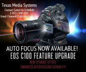 Canon C100 Auto Focus Upgrade Now Available Texas Media Systems.jpg Canon C100 Auto Focus Upgrade Now Available Texas Media Systems.jpg