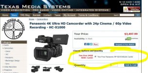 Panasonic HC-X1000 Plus Two Free 64 GB Cards.jpg